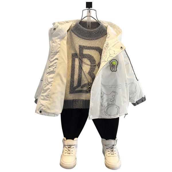 Gyermek melegítő meleg béléssel és színes mintával