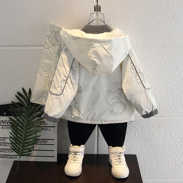 Gyermek melegítő meleg béléssel és színes mintával