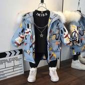 Pehely- és cipzáras gyerekkabát két színben