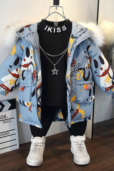 Pehely- és cipzáras gyerekkabát két színben