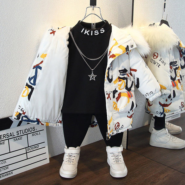 Pehely- és cipzáras gyerekkabát két színben