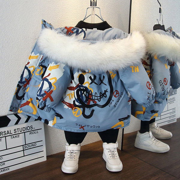 Pehely- és cipzáras gyerekkabát két színben