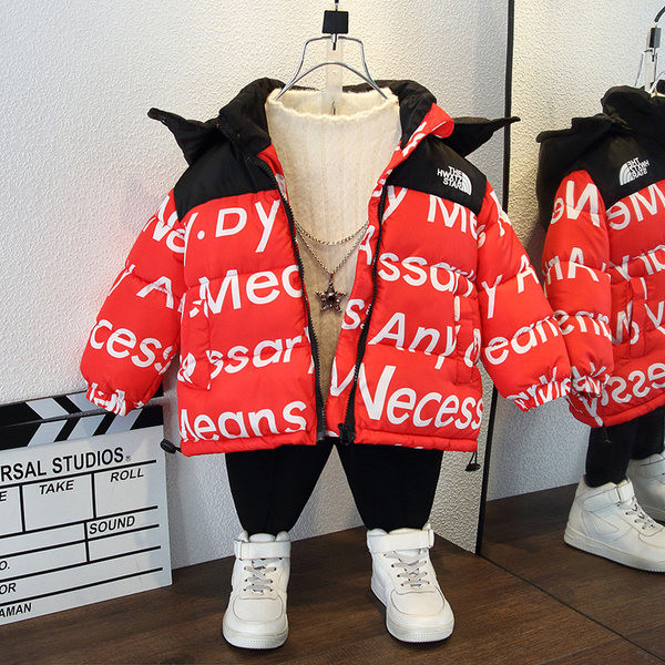 Új modell téli gyerek melegítő felirattal fiúknak