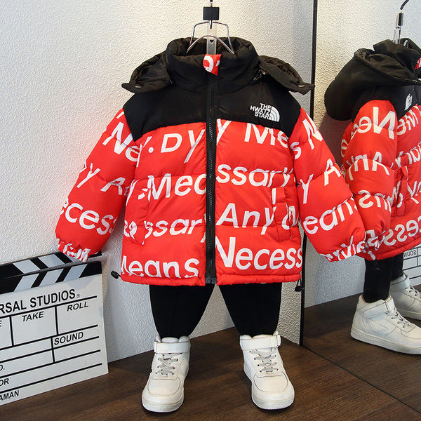 Új modell téli gyerek melegítő felirattal fiúknak