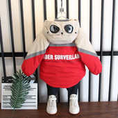 Gyerek téli kabát kapucnival és felirattal fiúknak