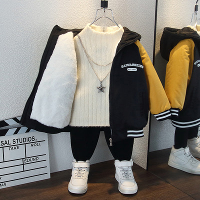 Gyermek topikabát kapucnival és felirattal fiúknak