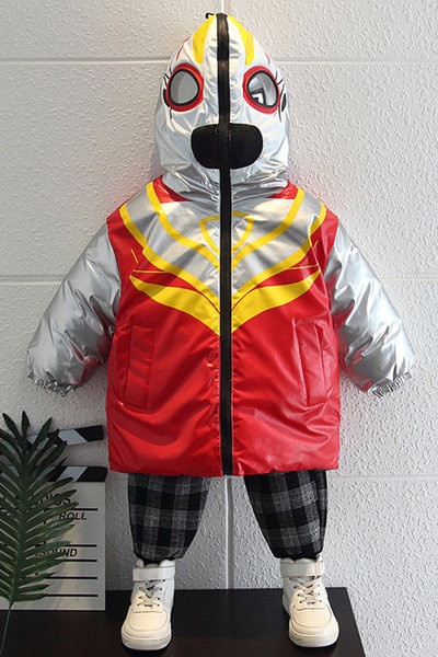 Boys plus bársony bélésű kabát 2021 új stílusú gyerek téli pamut párnázott ruhák szép baba vastag párnázott kabát dagály