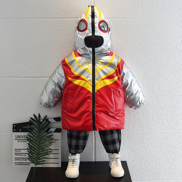 Boys plus bársony bélésű kabát 2021 új stílusú gyerek téli pamut párnázott ruhák szép baba vastag párnázott kabát dagály