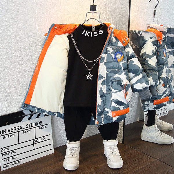 Gyermek téli kabát cipzárral két színben