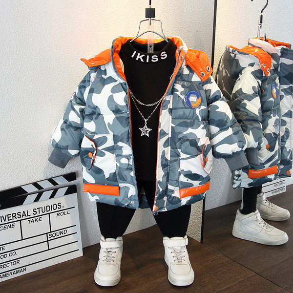 Gyermek téli kabát cipzárral két színben