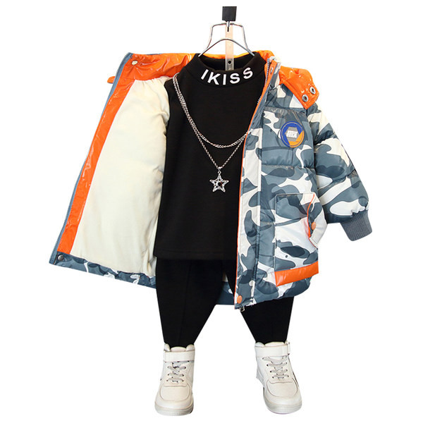 Gyermek téli kabát cipzárral két színben