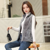 Γυναικείο πολικό γιλέκο με τσέπες