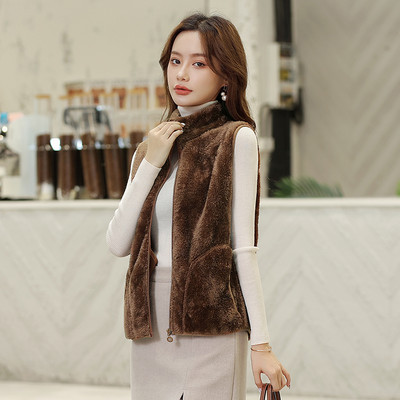 Γυναικείο πολικό γιλέκο με τσέπες