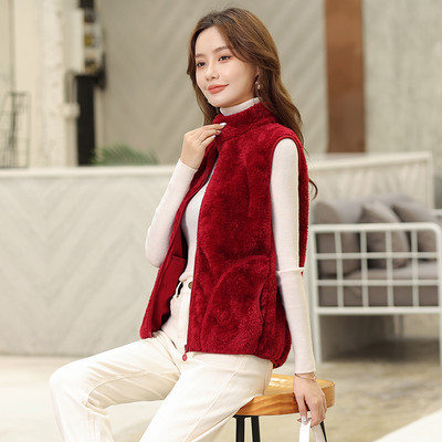 Γυναικείο πολικό γιλέκο με τσέπες