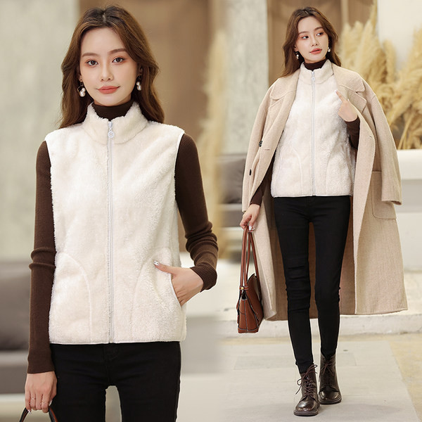 Γυναικείο πολικό γιλέκο με τσέπες