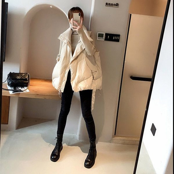 Φαρδύ καθημερινό γιλέκο με ψηλό γιακά και φερμουάρ