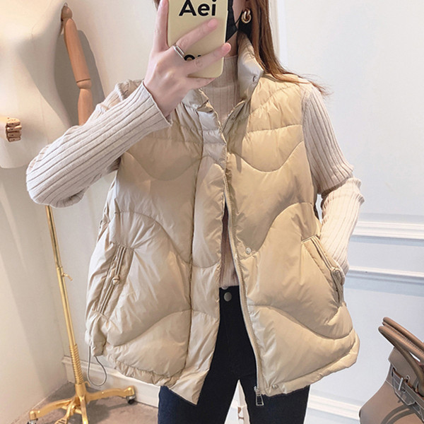 Őszi-téli női mellény széles modellje