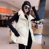 Új modell női mellény gombokkal és cipzárral