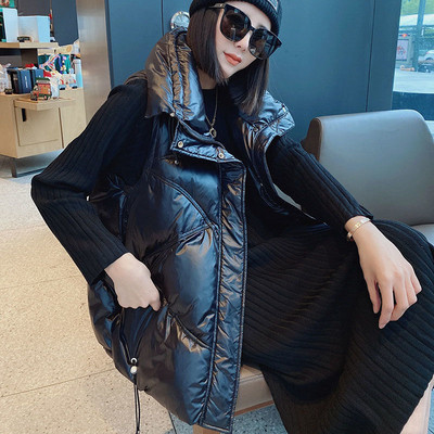 Új modell női mellény gombokkal és cipzárral