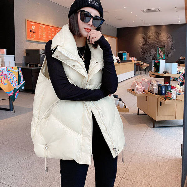 Új modell női mellény gombokkal és cipzárral