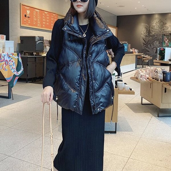 Új modell női mellény gombokkal és cipzárral