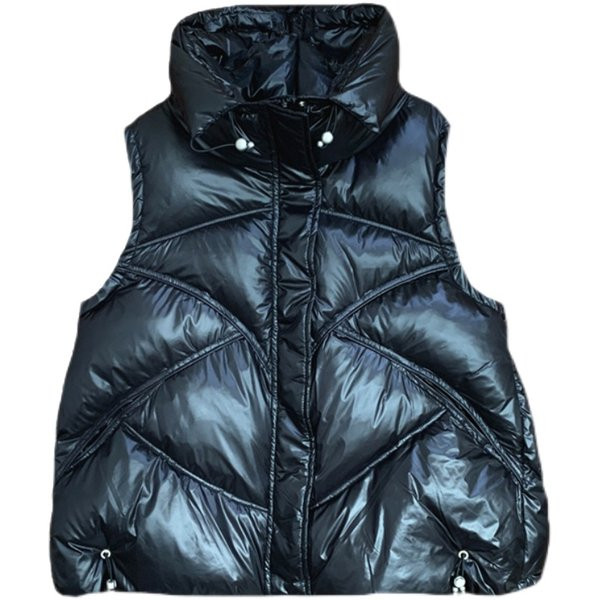 Új modell női mellény gombokkal és cipzárral