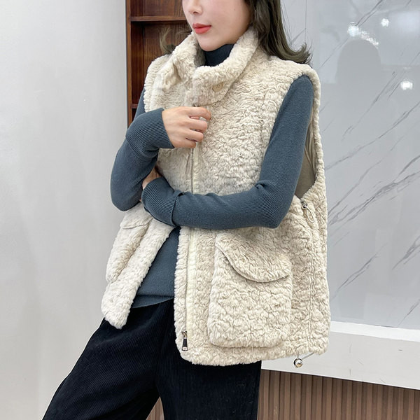 Φαρδύ γιλέκο με μεγάλες τσέπες