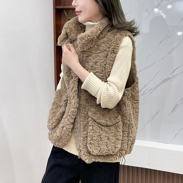 Φαρδύ γιλέκο με μεγάλες τσέπες