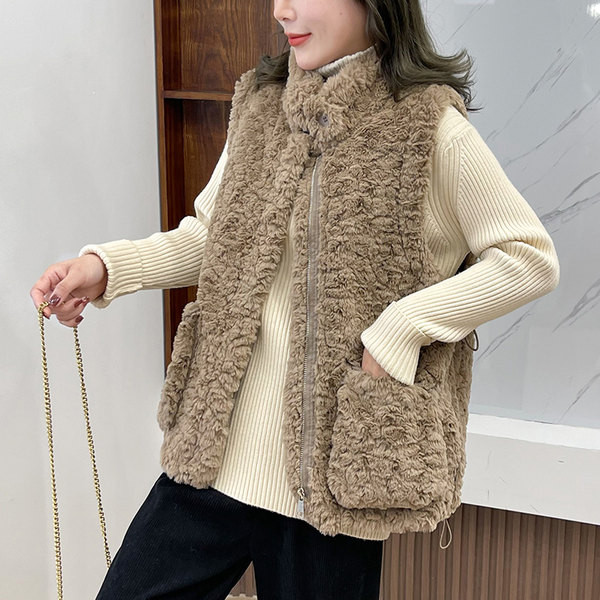 Φαρδύ γιλέκο με μεγάλες τσέπες