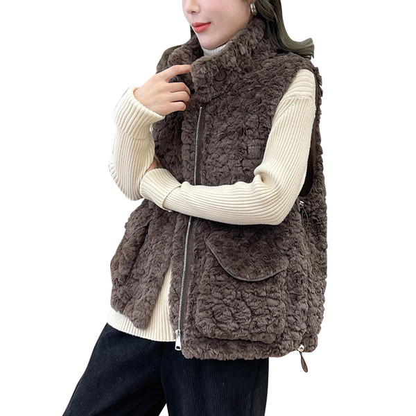 Φαρδύ γιλέκο με μεγάλες τσέπες