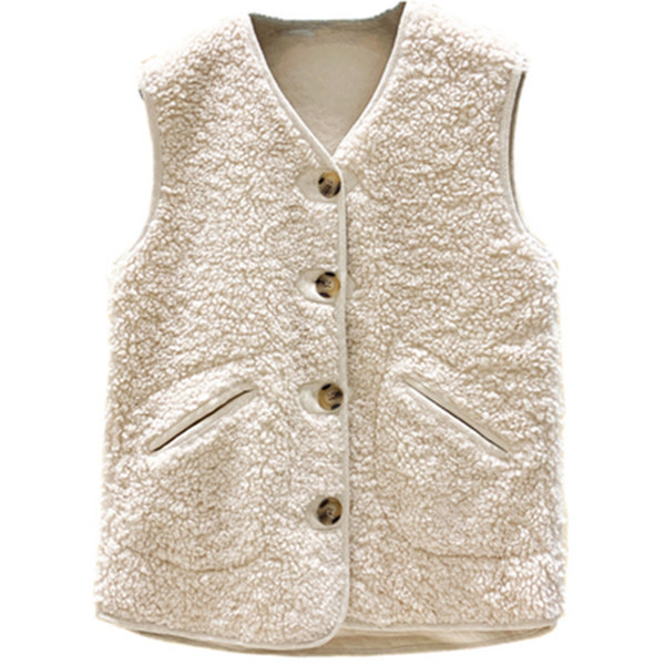 Női kétsoros mellény gombokkal és spitz nyakkivágással