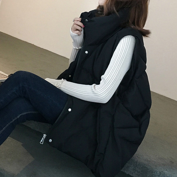 Φαρδύ μοντέλο γυναικείο γιλέκο με τσέπες σε δύο χρώματα