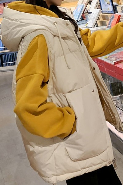 Φαρδύ γυναικείο γιλέκο με κουκούλα