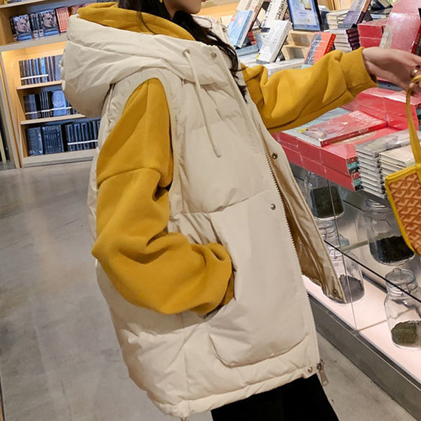 Φαρδύ γυναικείο γιλέκο με κουκούλα