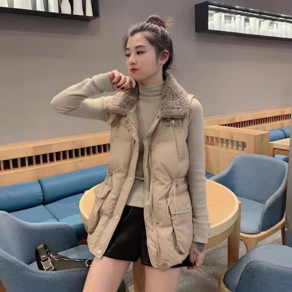 Γυναικείο γιλέκο μεσαίου μήκους με κορδόνι στη μέση