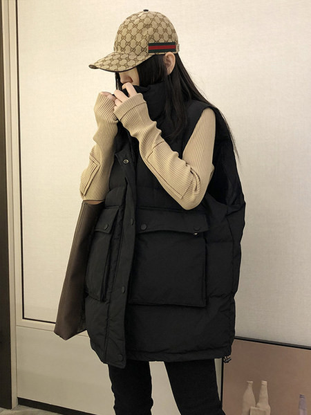 Φαρδύ γυναικείο γιλέκο με τσέπες