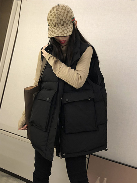 Φαρδύ γυναικείο γιλέκο με τσέπες