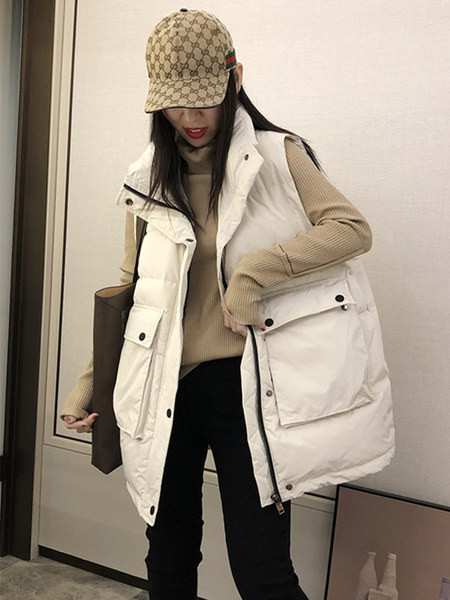 Φαρδύ γυναικείο γιλέκο με τσέπες