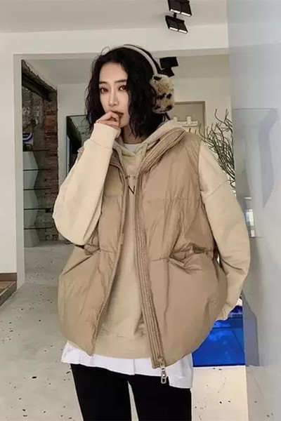 Sima női mellény cipzárral