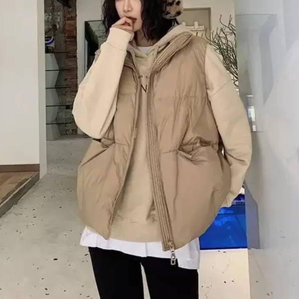 Sima női mellény cipzárral