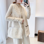 Ženski perjani prsluk bez kopčanja