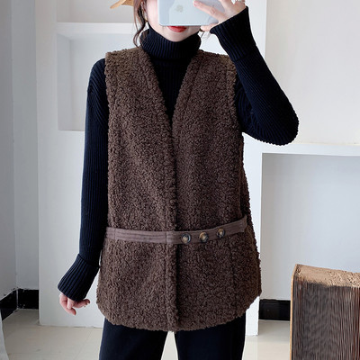 Ženski perjani prsluk bez kopčanja