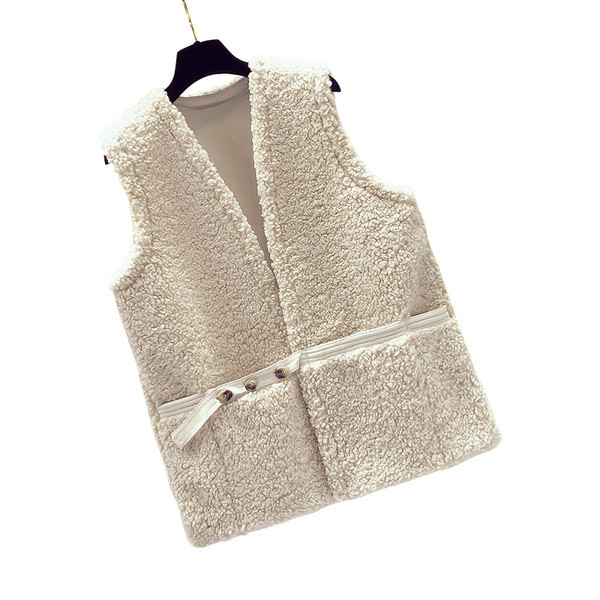 Ženski perjani prsluk bez kopčanja