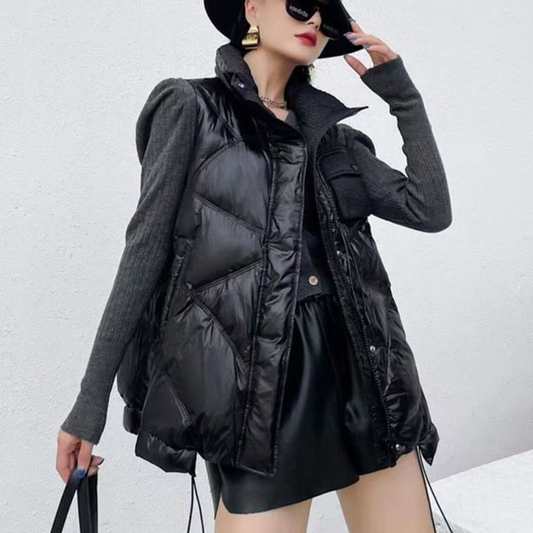 Új modell női mellény zsebbel és gombokkal