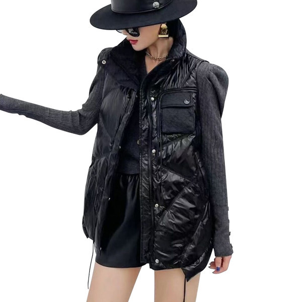 Új modell női mellény zsebbel és gombokkal