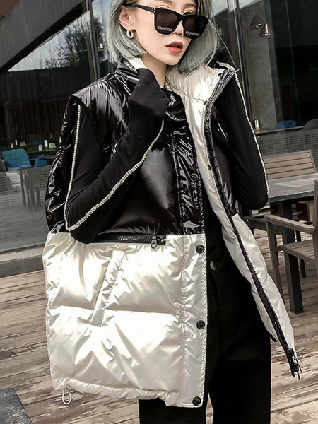 Široki model ženske vestice sa sjajnim efektom