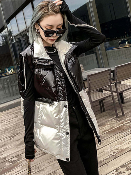 Široki model ženske vestice sa sjajnim efektom