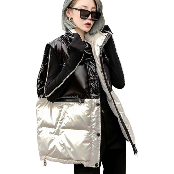 Široki model ženske vestice sa sjajnim efektom