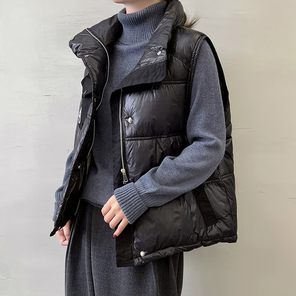 Kevad-sügis naiste vest asümmeetrilise kinnitusega