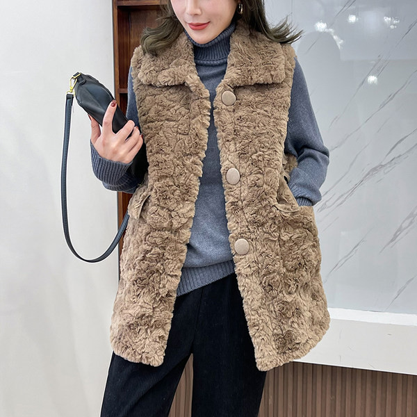 Ženski prsluk s džepovima u tri boje